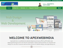 Tablet Screenshot of apexwebindia.com